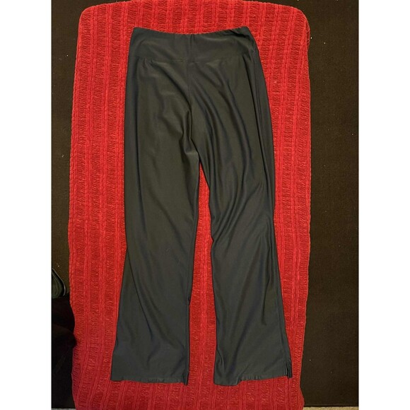 VTG Y2K Nike Black Active Flare Pant Women S Yoga Workout Wide Skate Baggy 3827 - Picture 2 of 5